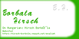 borbala hirsch business card